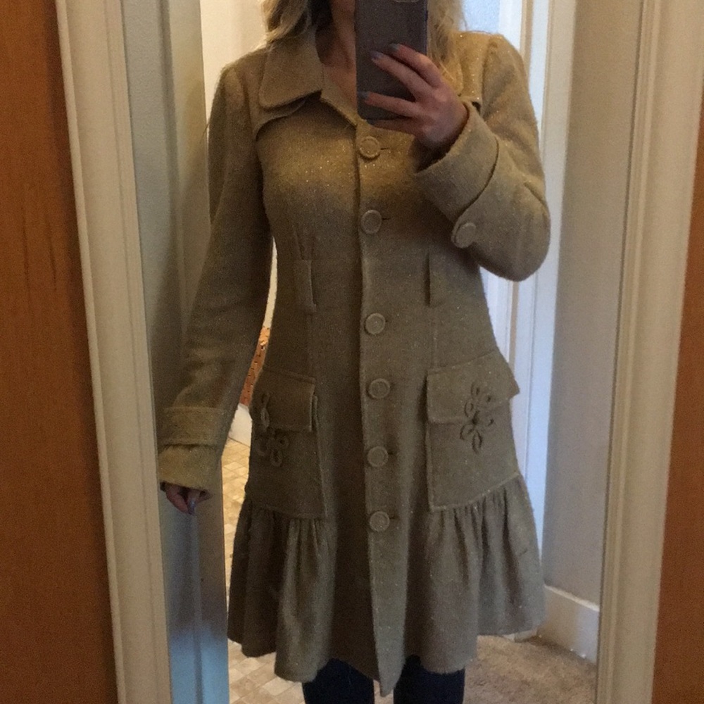 Nanette Lepore Gold Coat size S